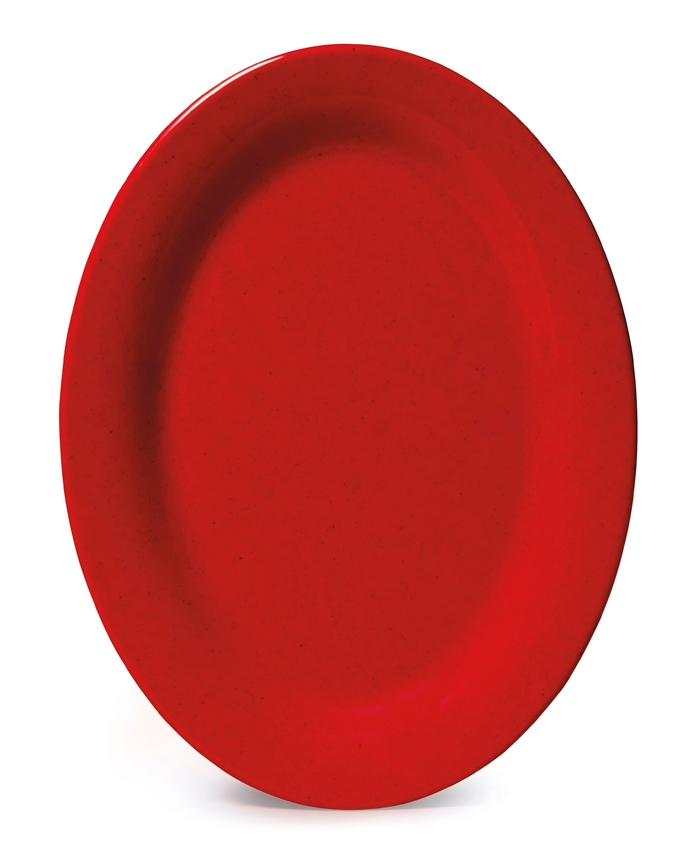 GET Enterprises inc Red Sensation Melamine Oval Platter, 11.25 x 8.5 inch -- 12 per case.