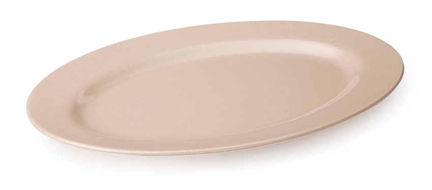 GET Enterprises inc Tahoe Centennial Series Sandstone Melamine Oval Platter, 14 x 10 inch -- 12 per case.