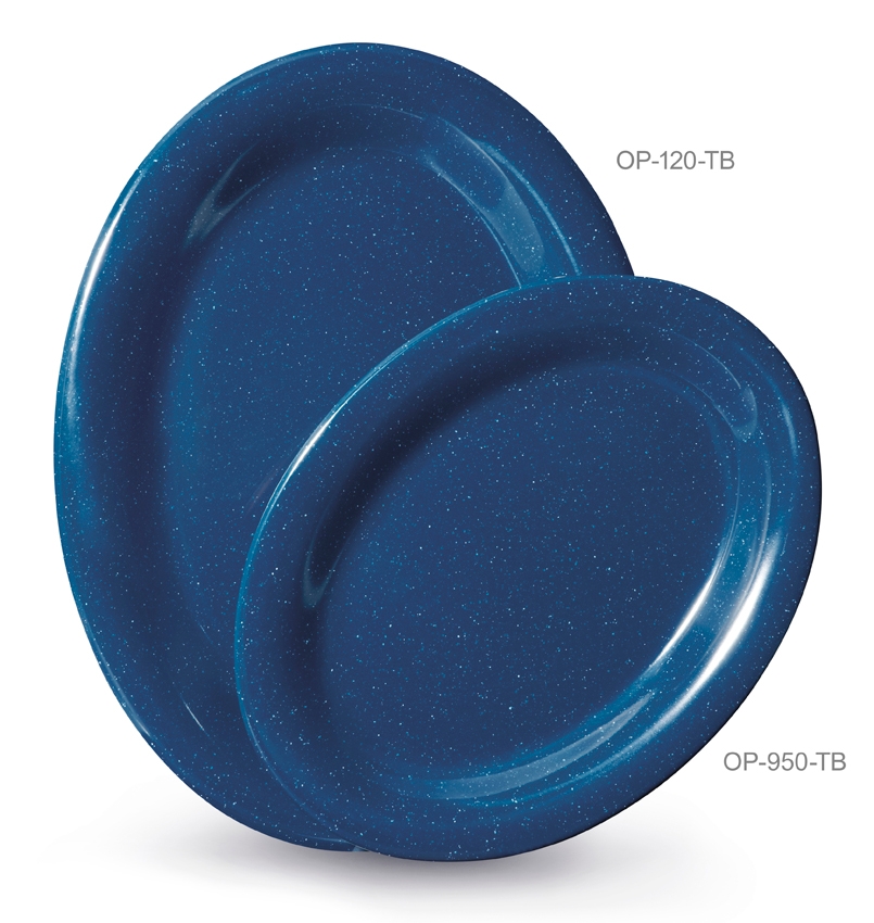 GET Enterprises inc Texas Blue Centennial Series Melamine Oval Platter, 9.75 x 7.25 inch -- 24 per case.
