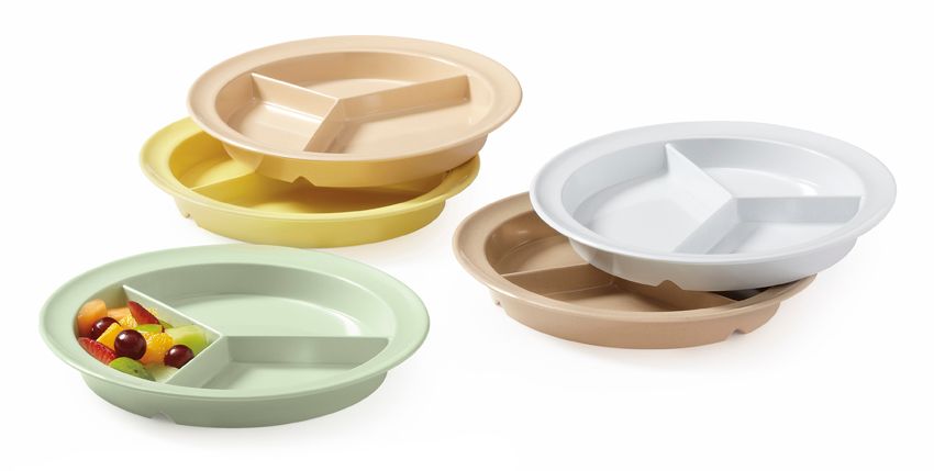 Get Enterprises Inc Supermel I Melamine 3 Compartment Plate, 9 Inch -- 12 Per Case