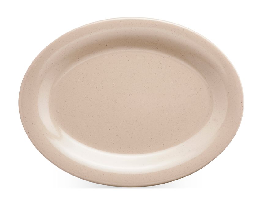 Get Enterprises Inc Tahoe Centennial Series Sandstone Melamine Oval Platter, 9.75 X 7.25 Inch -- 24 Per Case