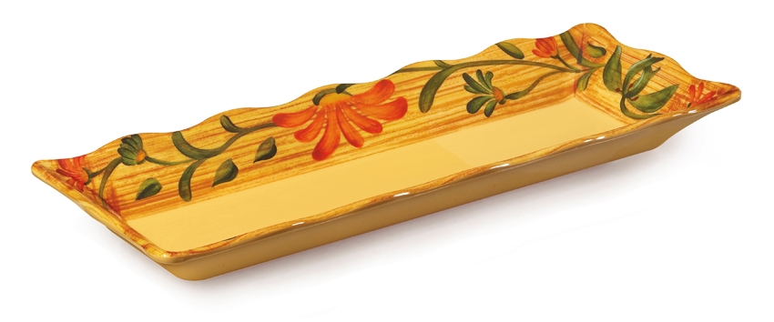 GET Enterprises inc Venetian Melamine Rectangular Tray, 17.5 x 6.75 inch -- 6 per case