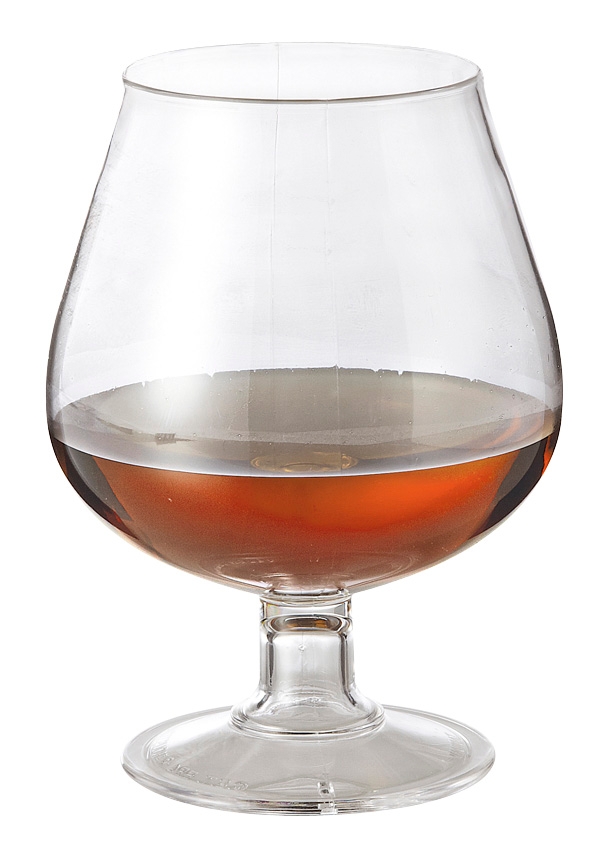 GET Enterprises Inc Styrene Acrylonitrile Stemware Clear Brandy Glass, 16 Ounce -- 24 per case.