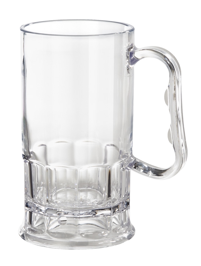GET Enterprises inc Styrene Acrylonitrile Clear Beer Mug, 10 Ounce -- 24 per case.