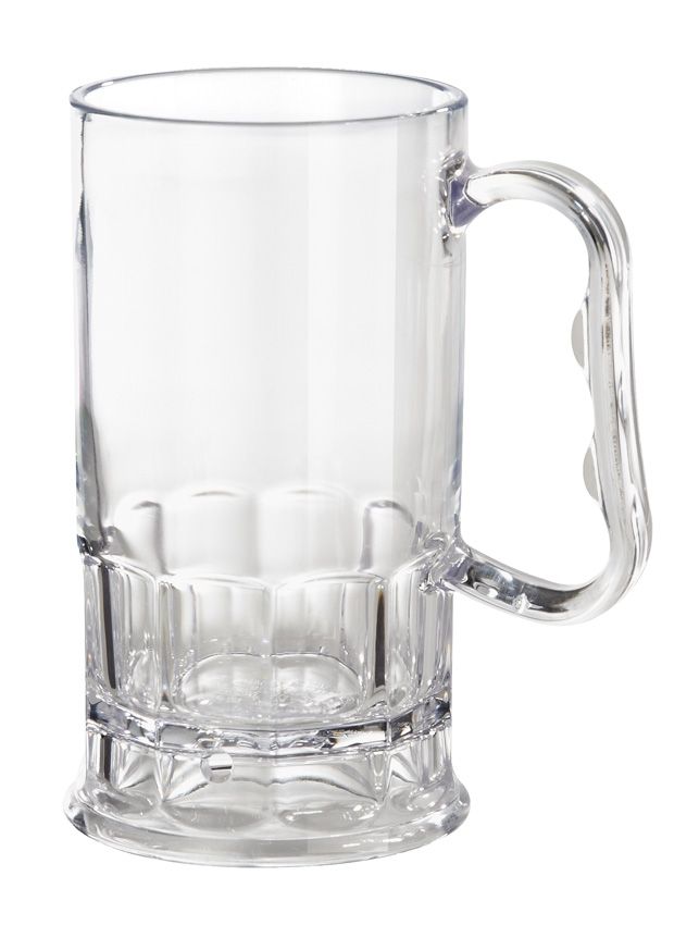 Get Enterprises Inc Styrene Acrylonitrile Clear Beer Mug, 10 Ounce -- 24 Per Case