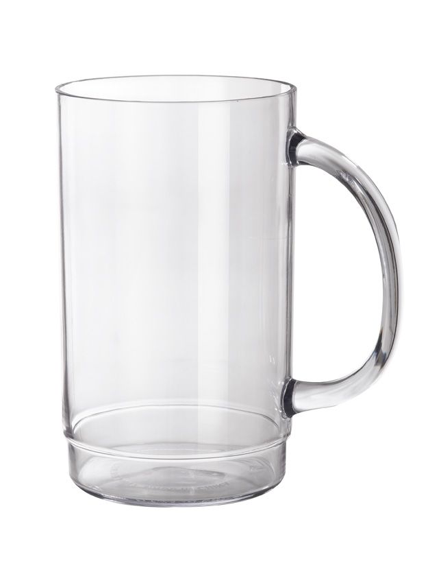 Get Enterprises Inc Styrene Acrylonitrile Clear Beer Mug, 5.5 Inch Tall -- 24 Per Case