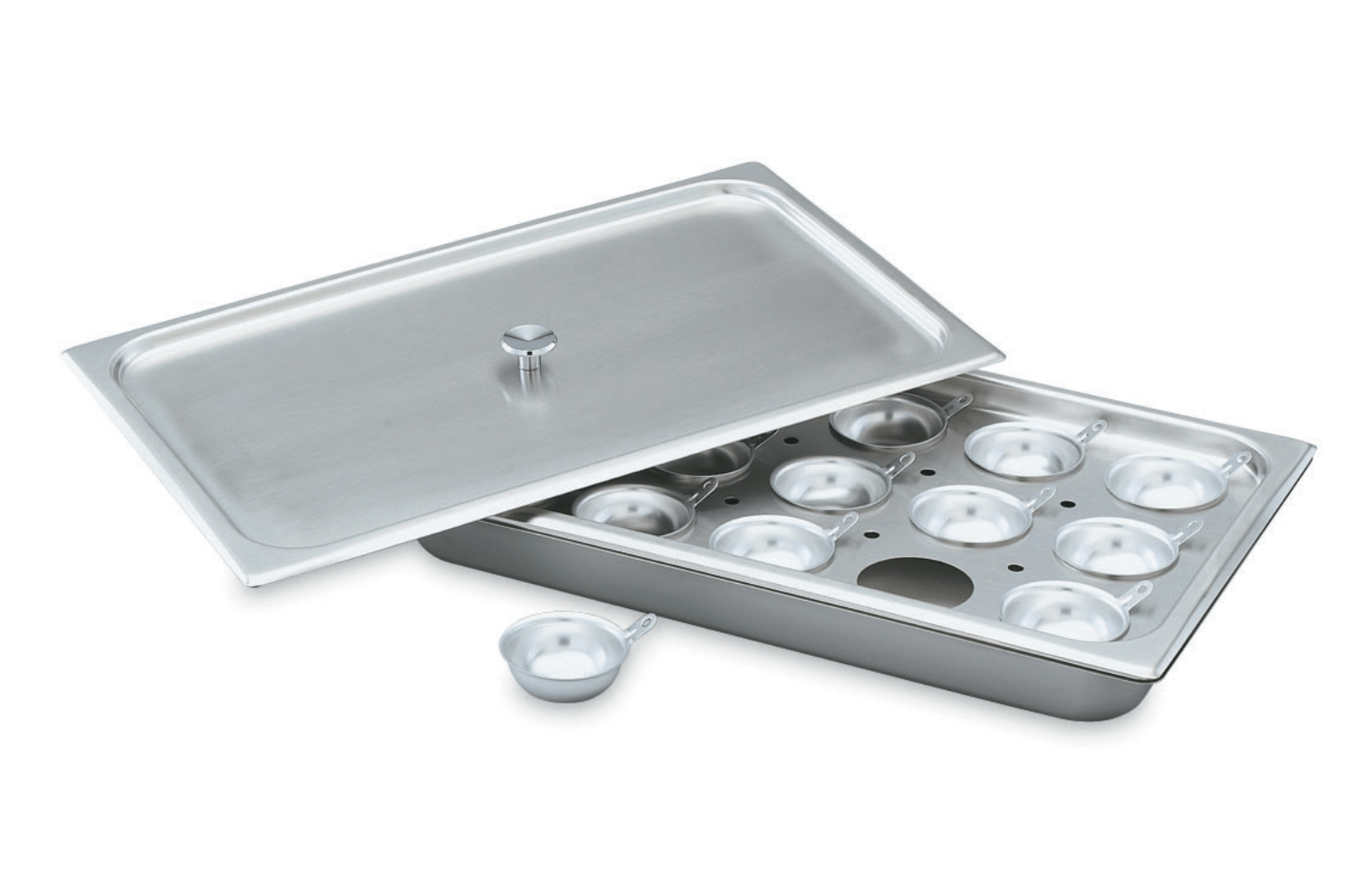 Vollrath Full-Size Egg Poacher-Juice Glass Holder.
