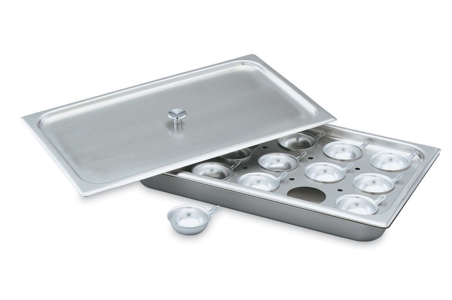 Vollrath 18-8 Stainless Steel One Half Size Egg Poacher/juice Glass Holder, 22 3/32 Inch Hole Diameter