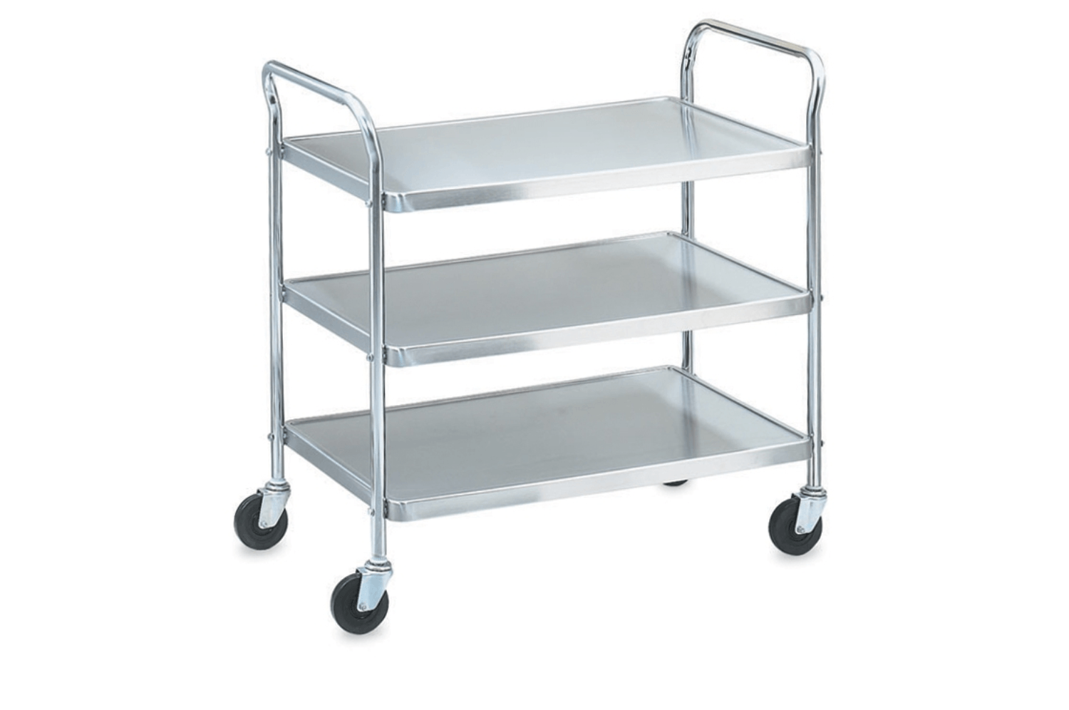 Cart 3 Shelves Knock Down, Stainless Steel, 500 Lb -- 1 Per Case