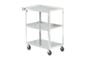 Vollrath Heavy Duty Stainless Steel 3 Shelf Standard Truck Utility Cart - 400 Pound, 27.5 x 15.5 x 32.625 inch.