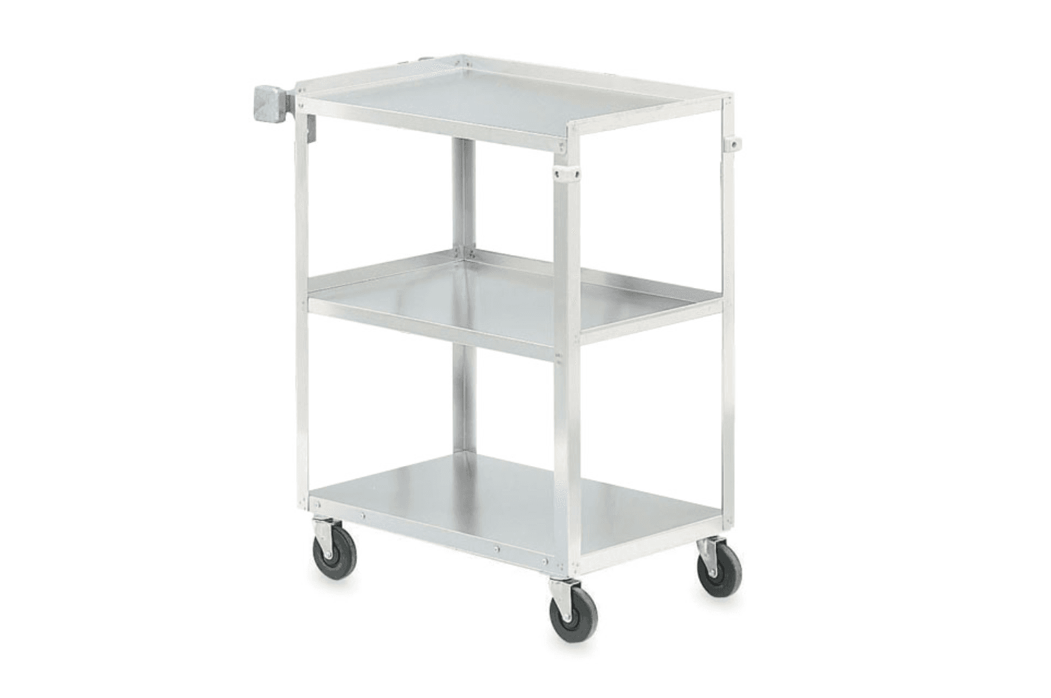 Vollrath Heavy Duty Stainless Steel 3 Shelf Standard Truck Utility Cart, 400 Pound, 27.5 X 15.5 X 32.625 Inch