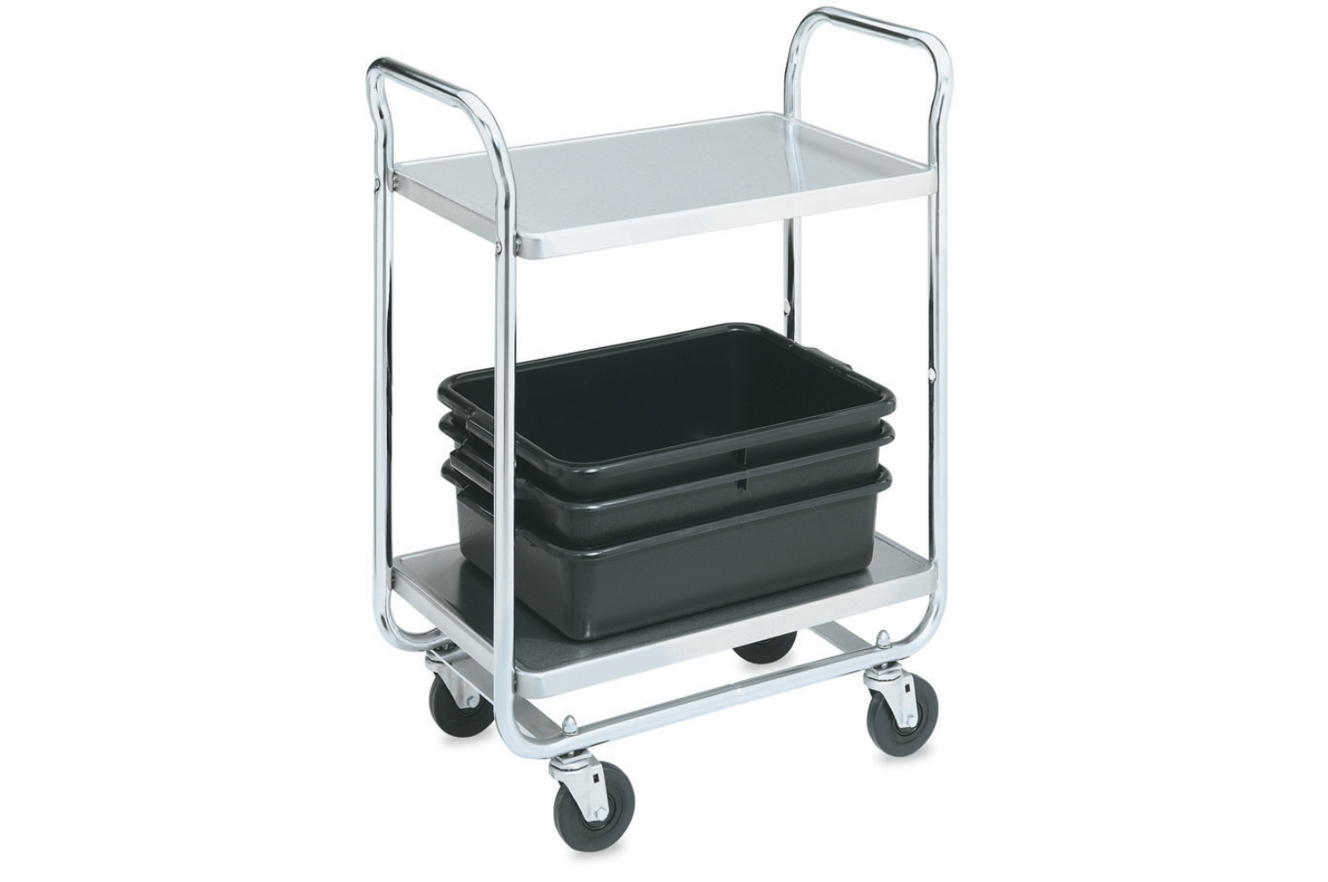 Cart 2 Shelves, Chrome Plated Steel Frame, 400 Lb -- 1 Per Case