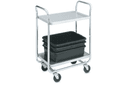 Vollrath 3 Shelf Thrift I Tubular Cart, 31 1/2 x 16 x 36 1/2 inch.