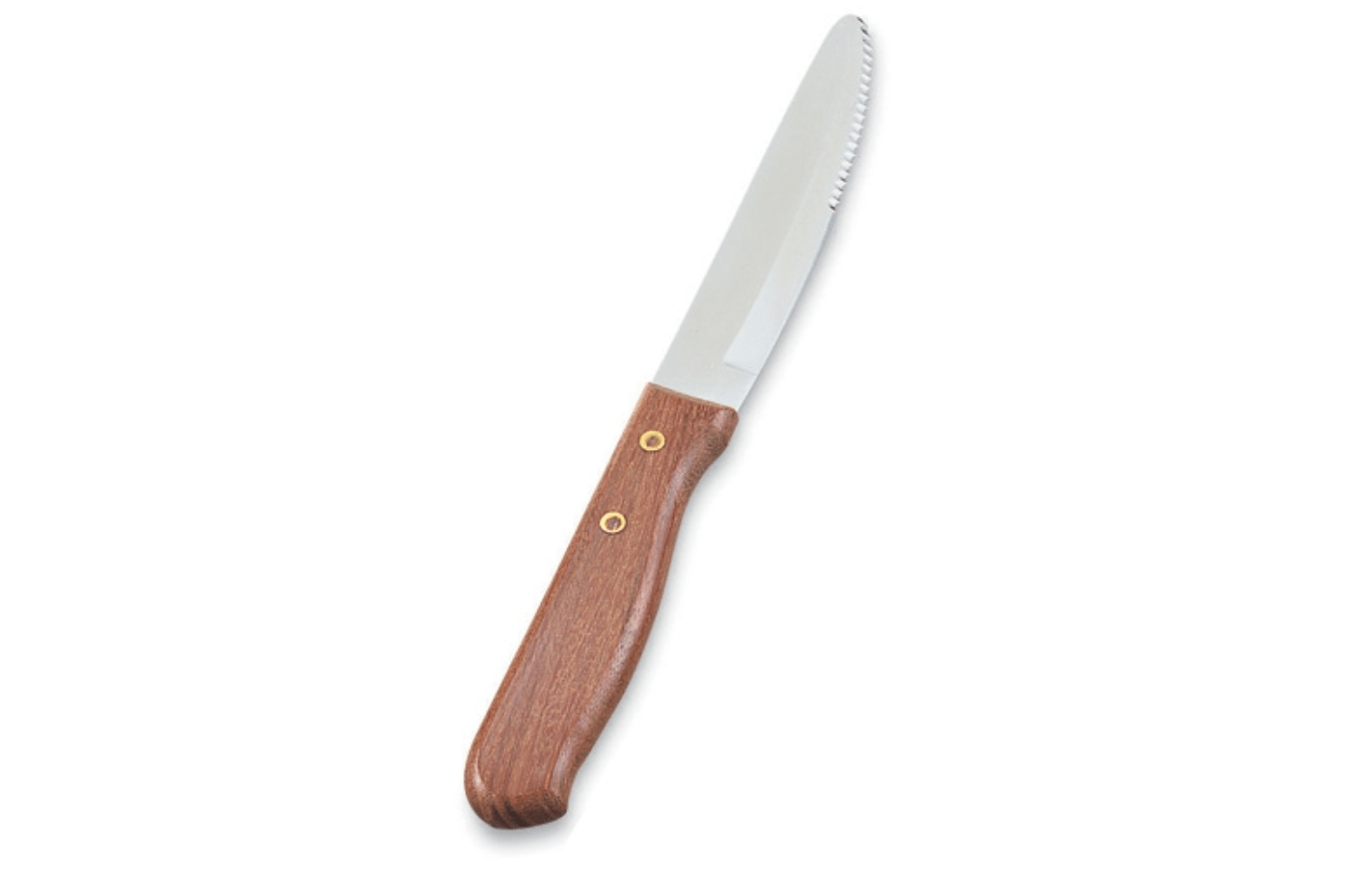 Steak Knives, Jumbo Handle, Riveted Wood Handle, Blade Length 5 Inches -- 12 Per Case