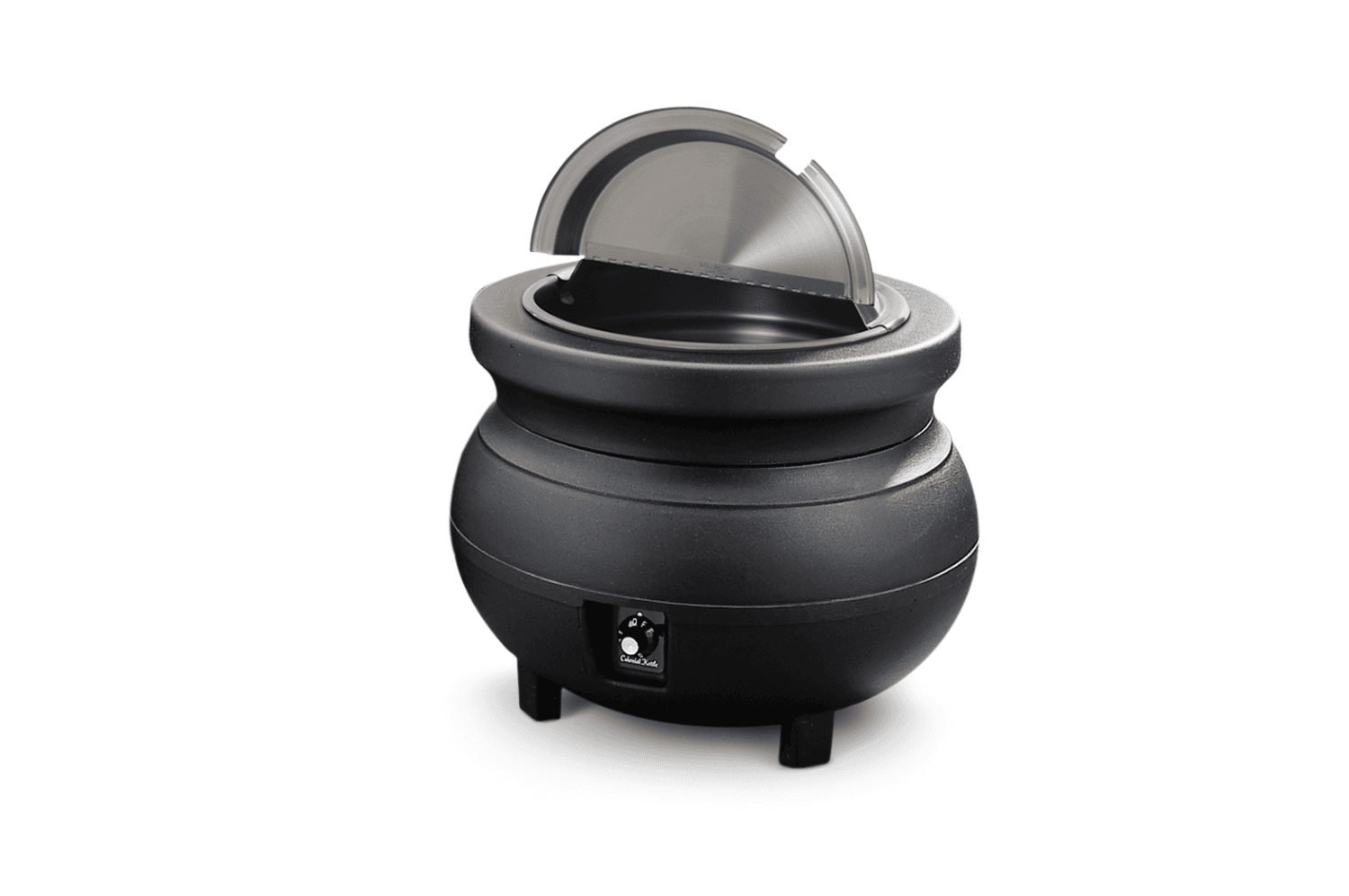 Vollrath Warmer Black 7 Qt (6.6l) Inset, Cover W/ Hinge, Adaptor Ring, Soup Cards, Soupr Clip 15 3/4 X 11 1/2 Inch
