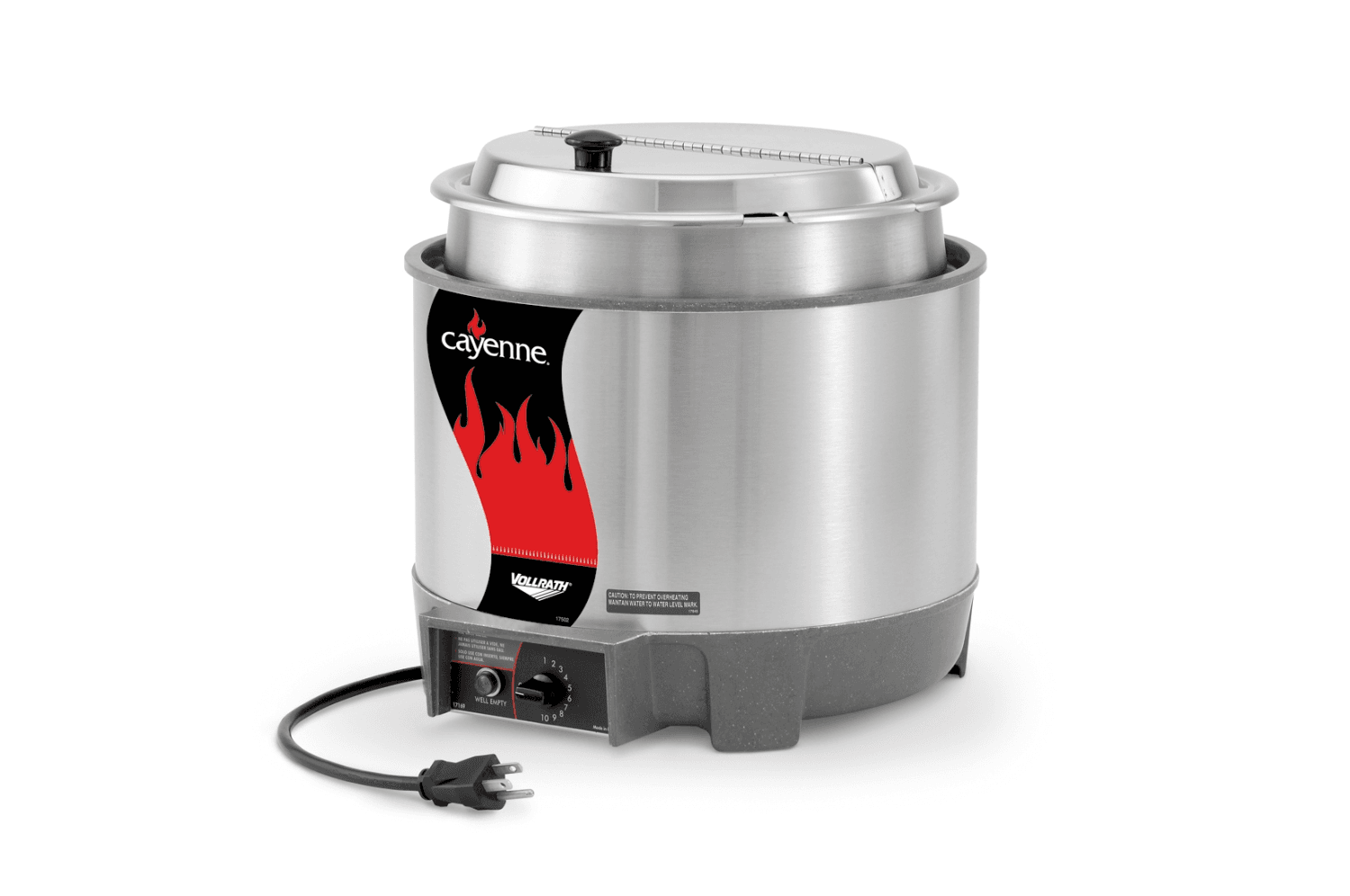 Vollrath Heat N Serve Rethermalizerround Heat N Serve 11-qt (10.4 L) Package With Inset (78204) Hinged Cover (47490)