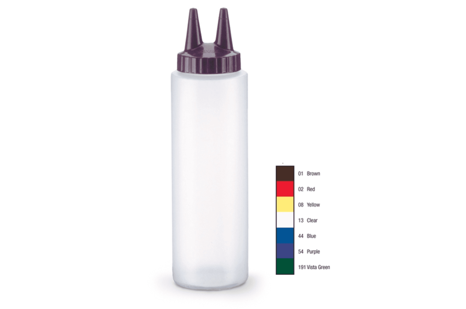 Traex Twin Tip Clear Squeeze Dispenser, 8 Ounce -- 12 Per Case