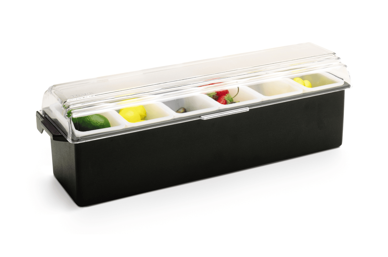 Traex Plastic Black Condiments Dispenser With Standard Lid, 6 Pint