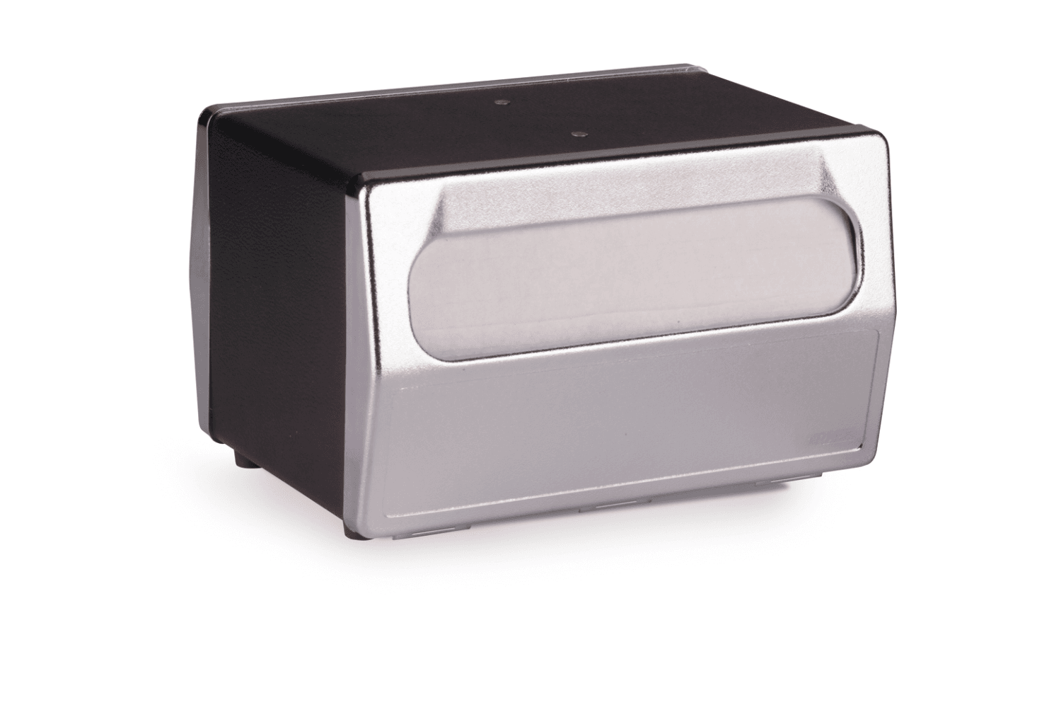 Traex Black Chrome Plated Plastic Face Two Sided Tabletop Napkin Dispenser, 5 X 8 X 6 Inch