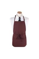 Bib Apron, Chef Burgundy, 350 Ct Pocket -- 12 Count
