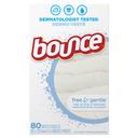 Bounce Free and Gentle Fabric Softener Dryer Sheet, 80 count per pack -- 9 per case.