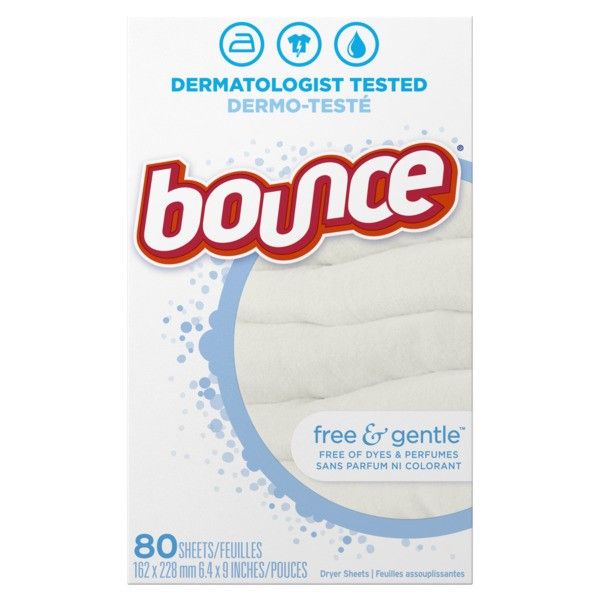 Bounce Free And Gentle Fabric Softener Dryer Sheet, 80 Count -- 9 Per Case