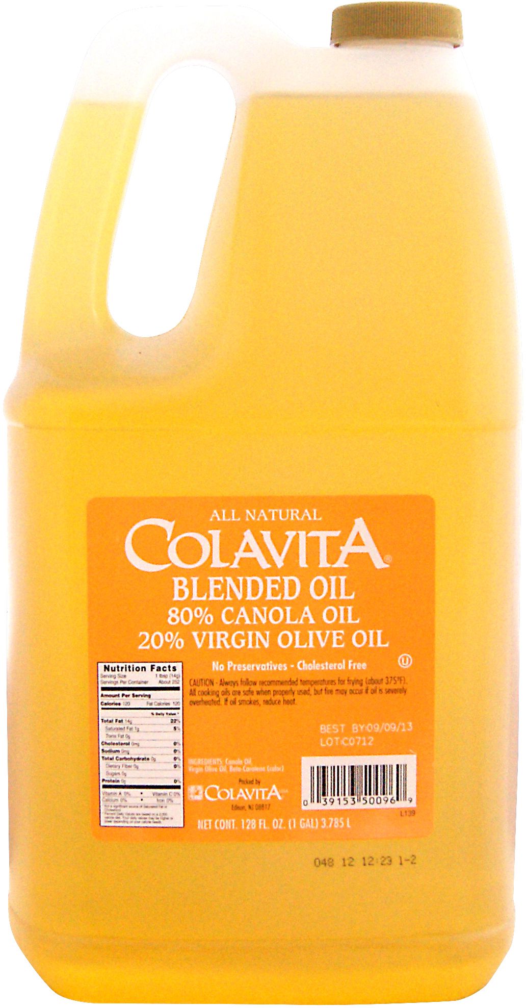 Colavita Canola/virgin Olive Oil 80/20 Blend, 1 Gallon -- 6 Can