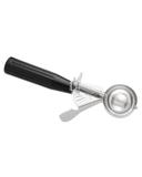 1 Ounce Black Stainless Steel Disher.