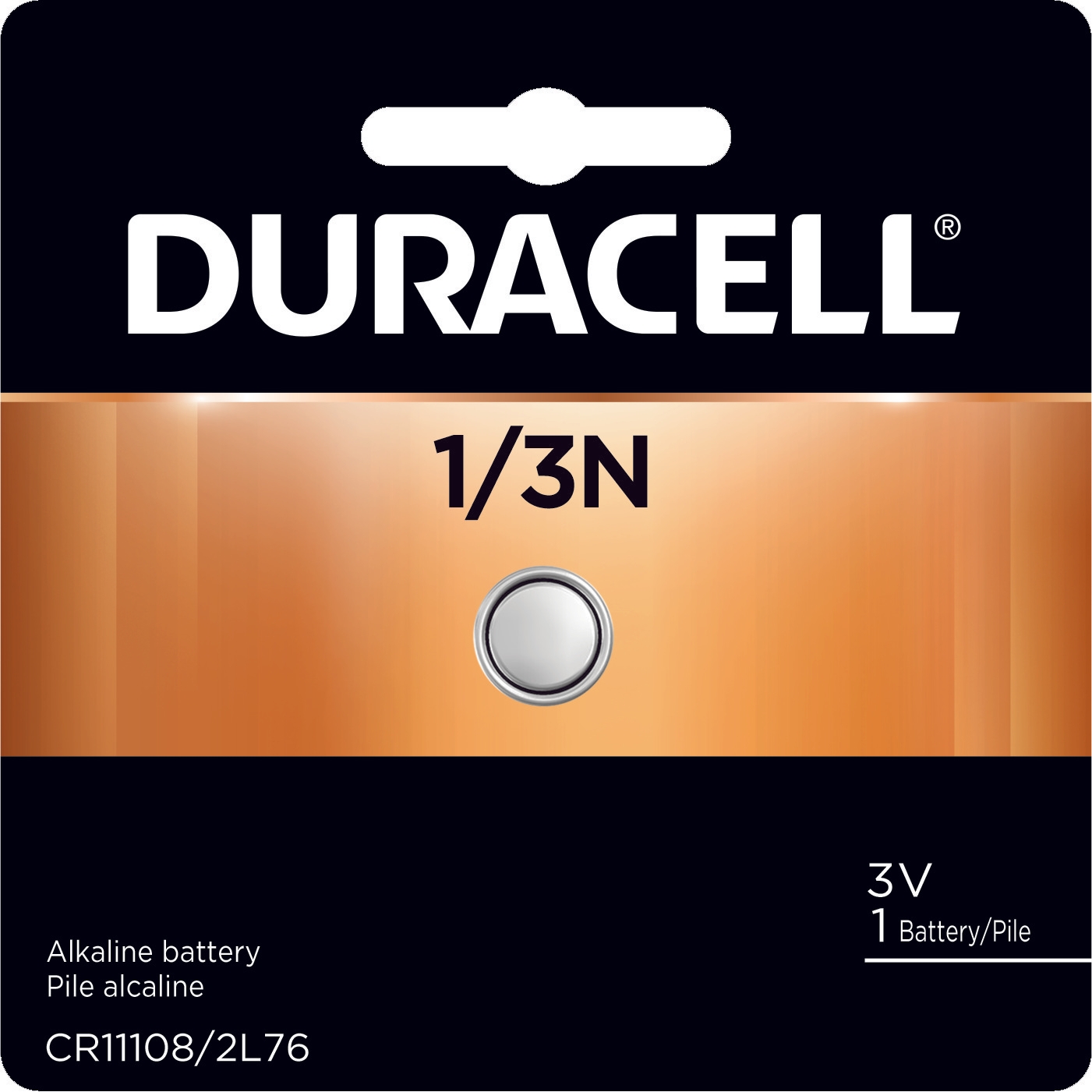 Duracell Lithium 1/3N Coin Battery -- 36 per case.