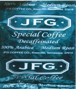 Jfg 100 Arabica Decaf Coffee Special Blend, 1.25 Ounce -- 72 Per Case
