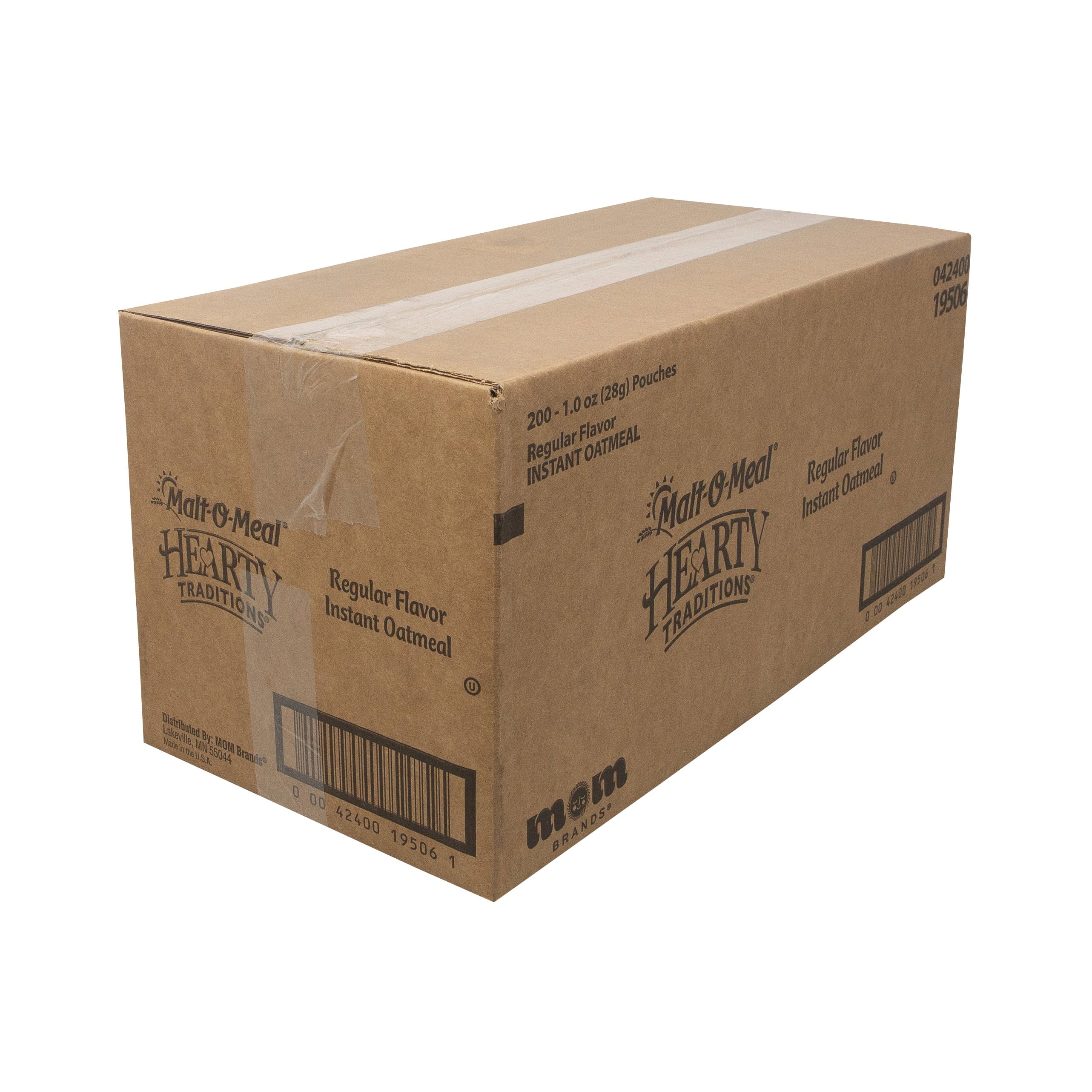 Hearty Traditions Regular Sugar Instant Oatmeal, 1 Ounce -- 200 per case.