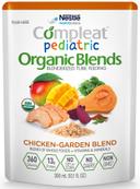 Nestle Compleat Organic Blends Pediatric Chicken and Garden Blend Tube Feeding, 10 Fluid Ounce Pouch -- 24 per case.