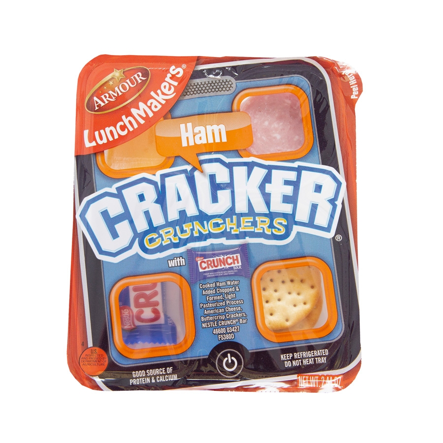 Armour LunchMakers Ham Cracker Crunchers Portable Meal, 2.44 ounce -- 18 per case