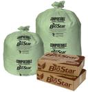Pitt Plastics Bio Star Extra Heavy 1 Mil Liner Green Compostable Can Liner 33x39 -- 100 per case.