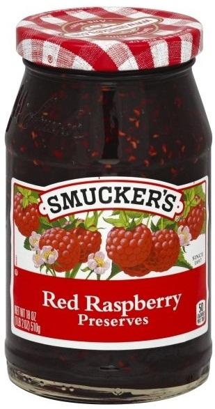 Smuckers Strawberry Red Raspberry Preserves -- 3 per case.