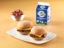 Advance Pierre Mini Twin Cheeseburger On a Whole Grain Bun, 2.35 Ounce -- 192 per case.