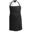 DuraServ Black Extra Wide and Long Bib Apron, 14 inch Neckline -- 12 per case.