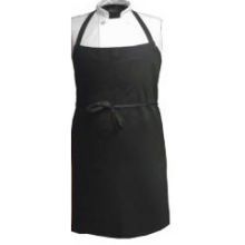 Ritz Chef's Line Duraserv Black Extra Wide And Long Bib Apron, 14 Inch Neckline -- 12 Per Case