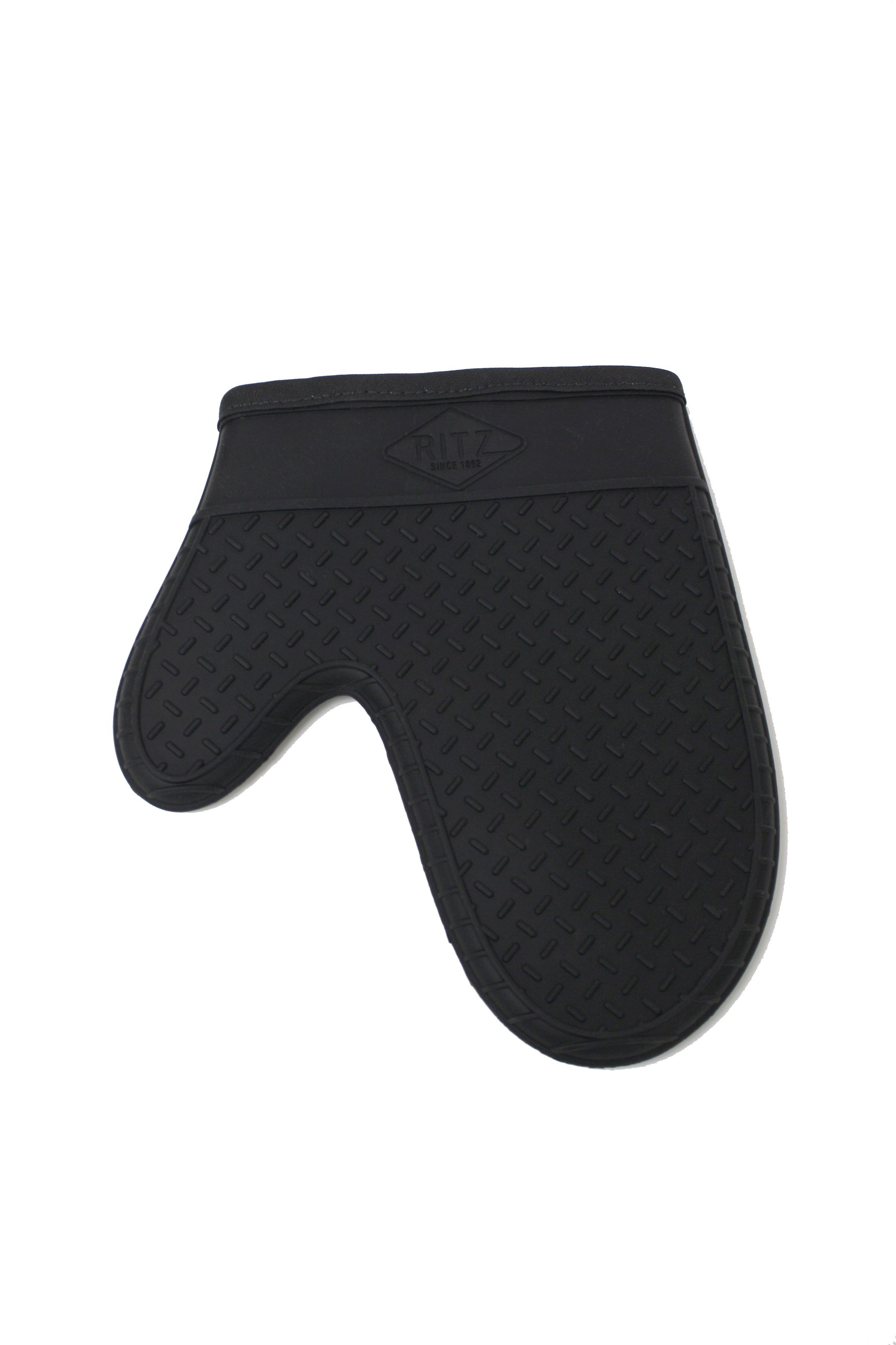 Chef Revival 685 Degree 100 Percent Silicone Original Black Oven Mitt, 10 Inch