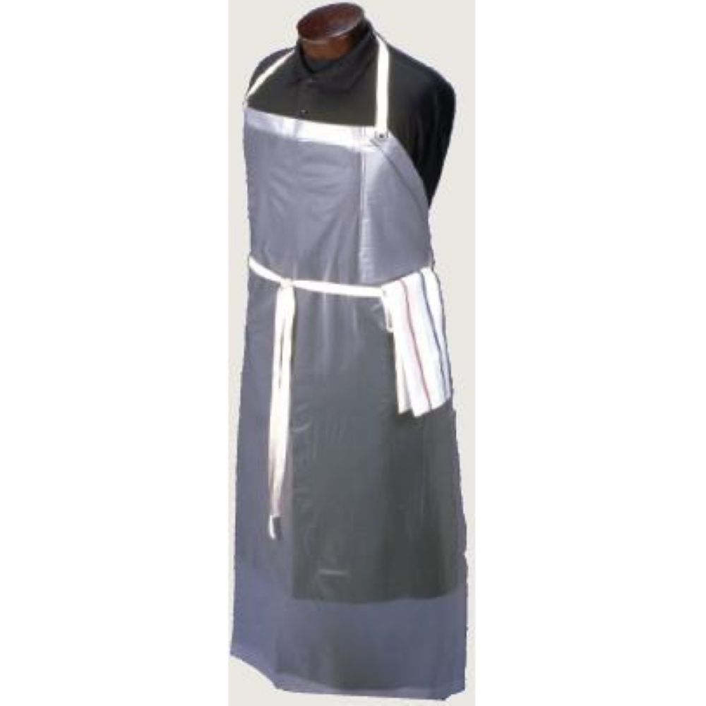 Chef Revival Clear Vinyl Dishwash Apron, 34 Inch Wide X 47 Inch Long -- 24 Per Case