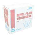 Royal Cello-Wrapped Round Wood Toothpicks, 2 3/4 inch, Natural, 1000/Box, 15 Boxes/Carton