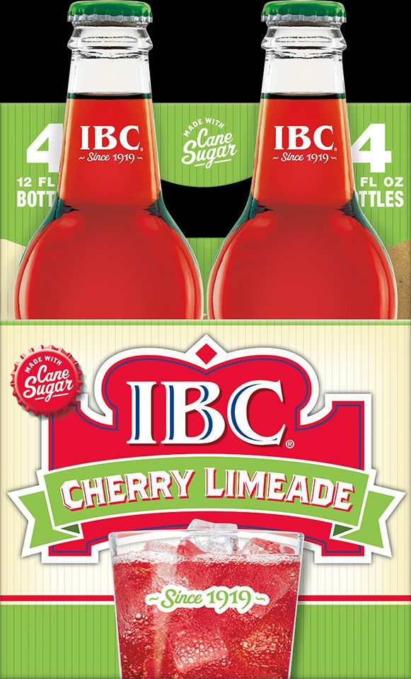 Ibc Cherry Limeade With Sugar, 12 Ounce Glass Bottle -- 6 Per Case
