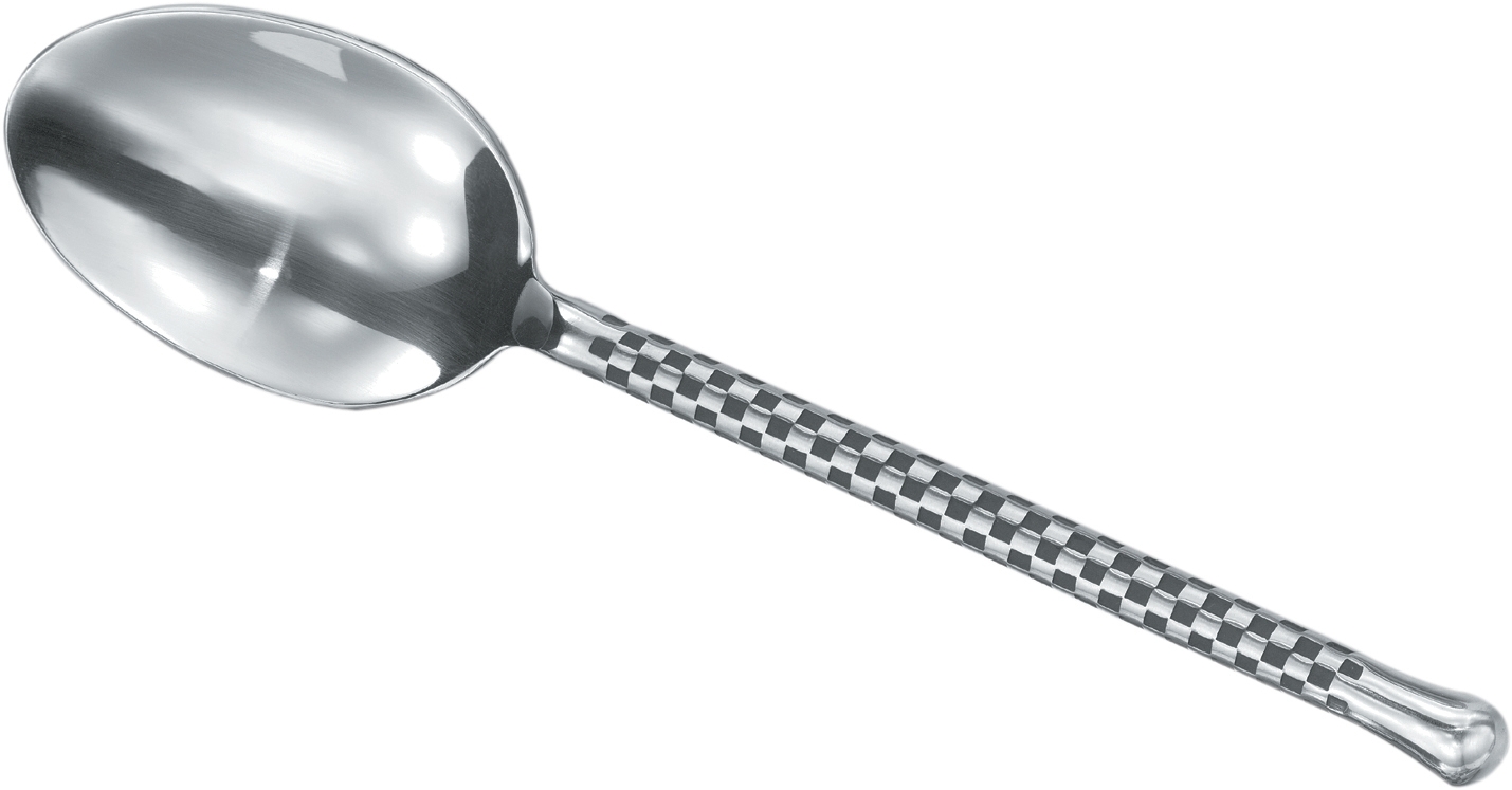 Hallmark Charred 18/10 Handmade Dessert Spoon, 7 3/4 inch -- 12 per case.