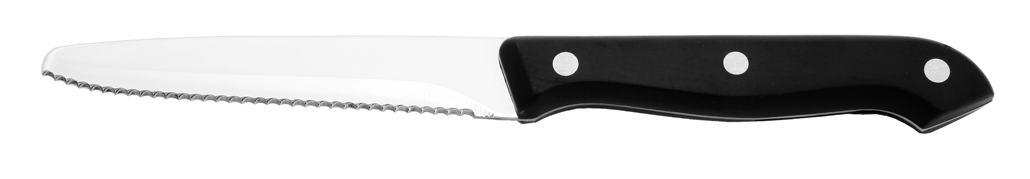 Kansas City Steak Knife with Black Delrin Handle -- 12 per case.