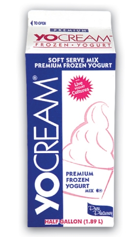Yocream Yogurt Mix, White Vanilla Low-Fat Soft Serve, 64 Ounce -- 6 per case.