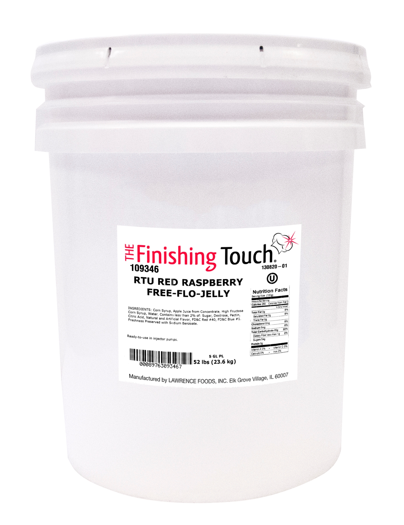 The Finishing Touch Red Raspberry Free Flow Jelly, 52 Pound
