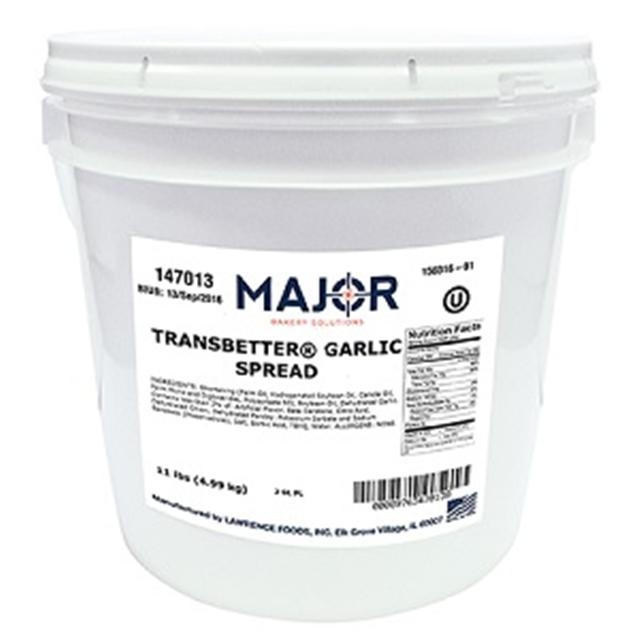 Major Bakery Solutions Transbetter Garlic Spread, 2 Gallon Pail.