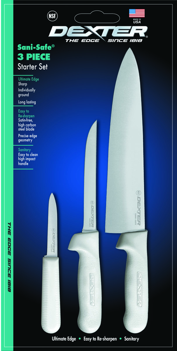 Dexter Russell Sani-safe 3-piece Starter Kit Knife Set