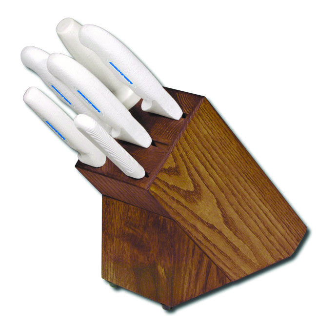 Dexter Russell Knife Block Set 7 Pieces White Handles