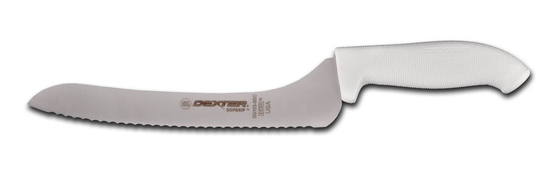 Knife, 9 Scalloped Offset Sandwich Knife.